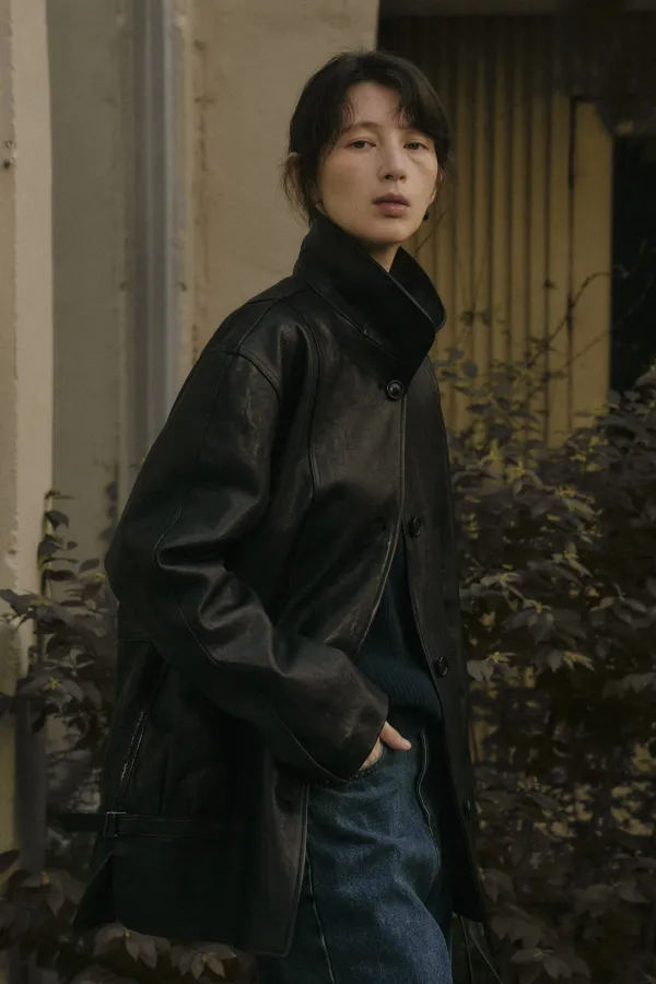 [10.12 예약발송] CAMBO LAMSKIN LEATHER JACKET_BLACK
