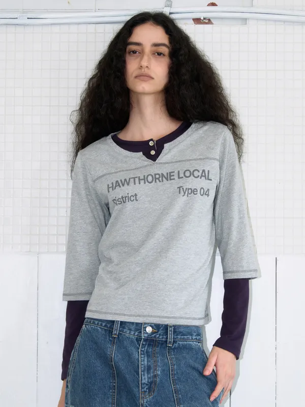 Raw Textured T-Shirt [Melange Gray]