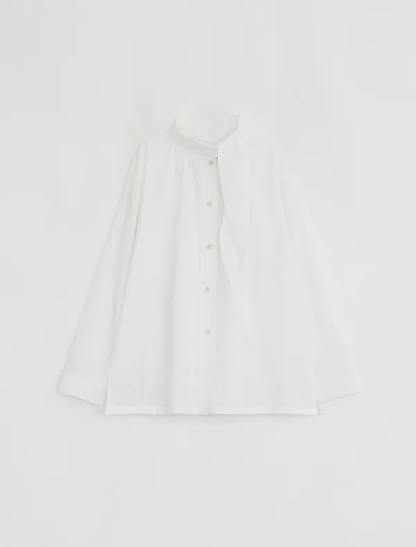 SCARF SHIRT JACKET [IVORY]
