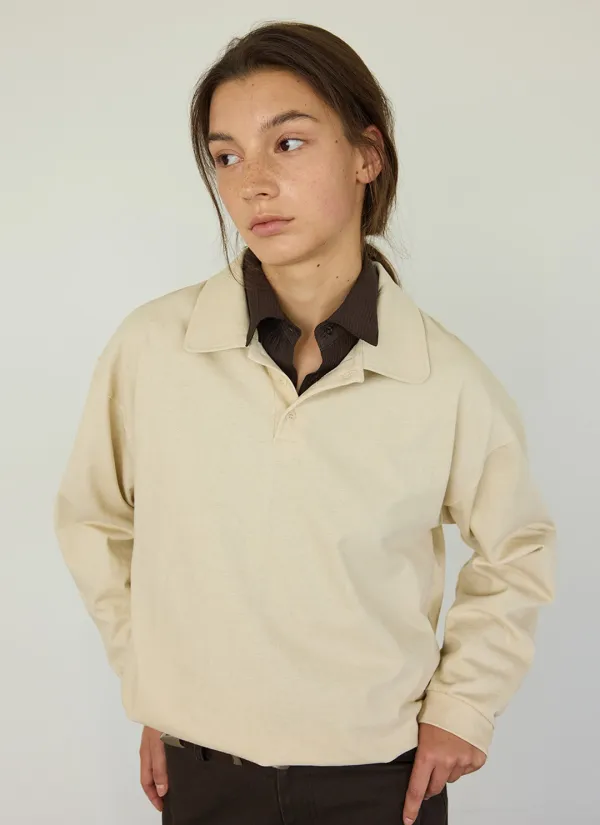 Washed Polo Shirt  (Butter)