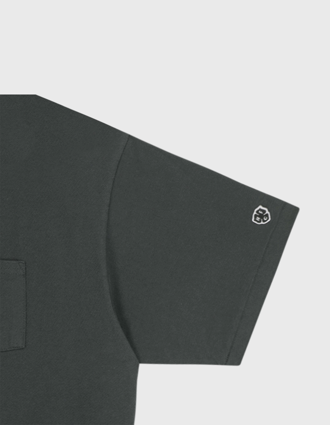 헤리티지플로스 CREST WASHED 14S POCKET T-SHIRT / Charcoal 상품 이미지 3