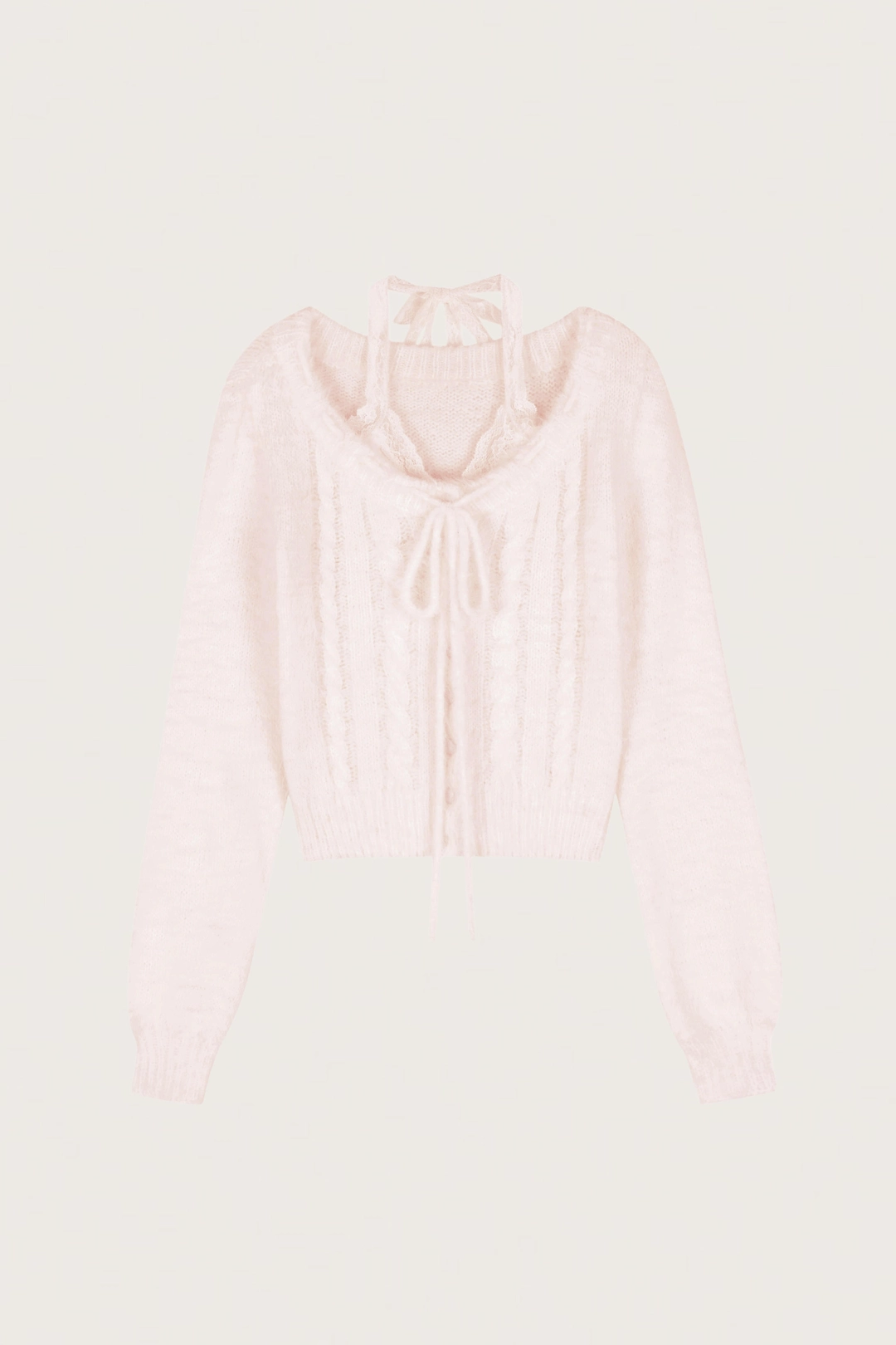 클리시어 Snowdream lace knit, Pink 상품 이미지 1