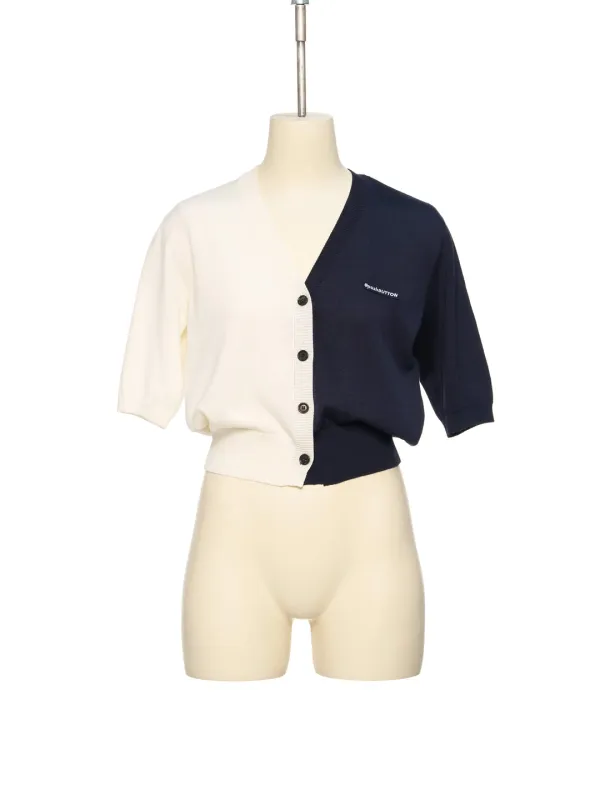 PS26 IVORY CONTRAST COLOR CARDIGAN