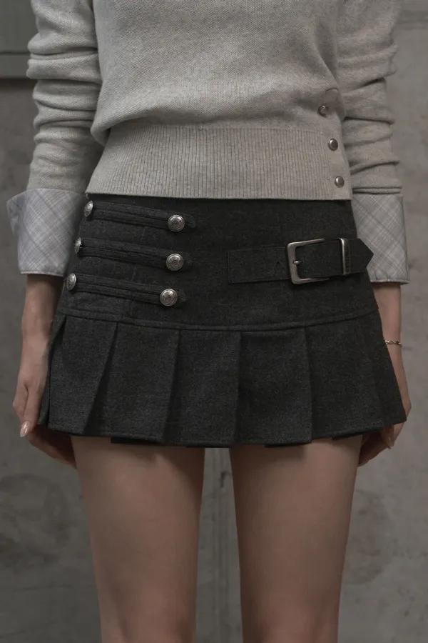 Napoleon Belt Skirt (charcoal)
