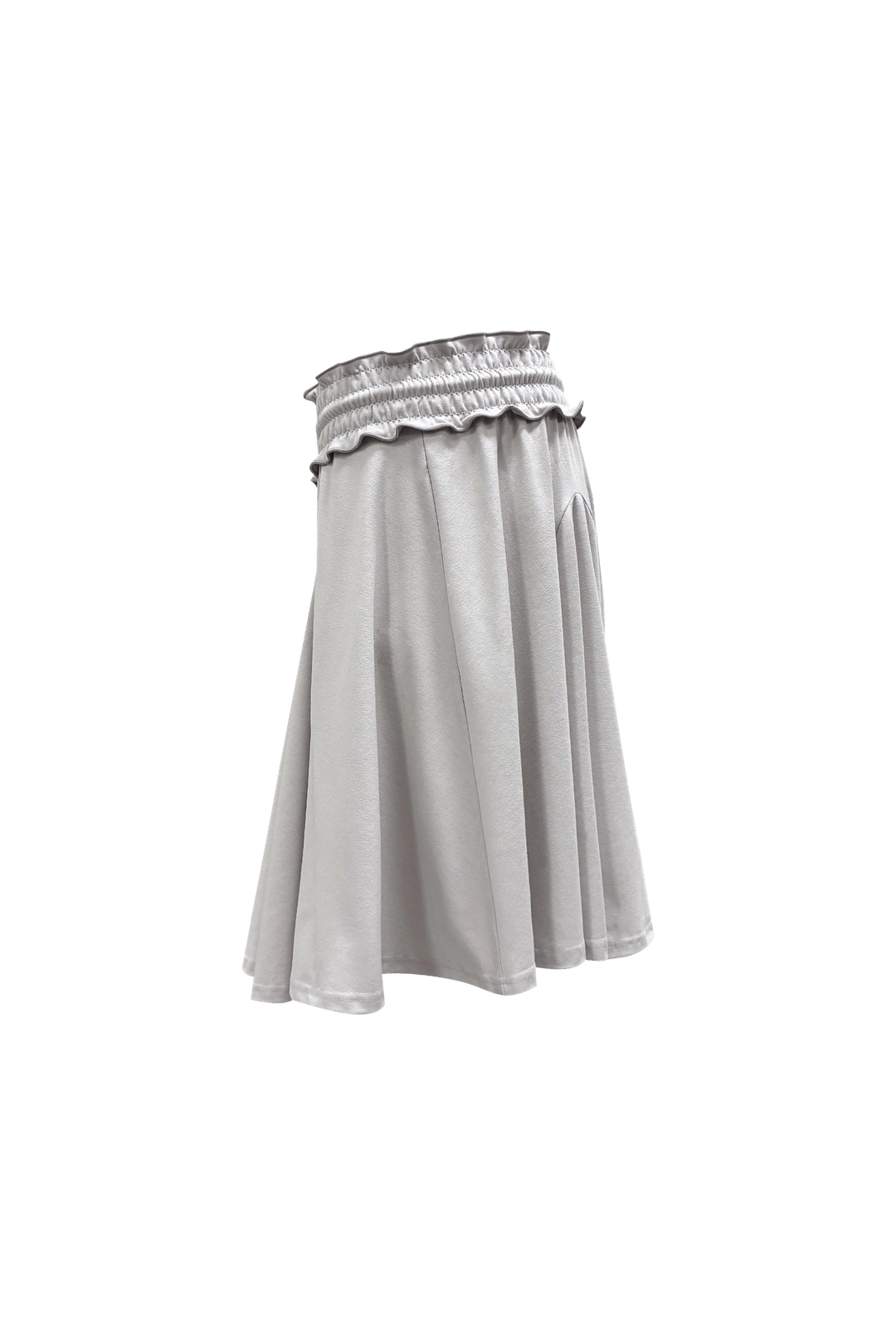 체메씨 SMOCKED FLARE SKIRT (LIGHT GRAY) 상품 이미지 2