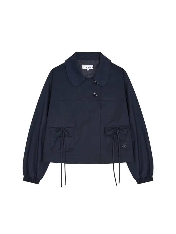 RIBBON POCKET JACKET [NAVY]