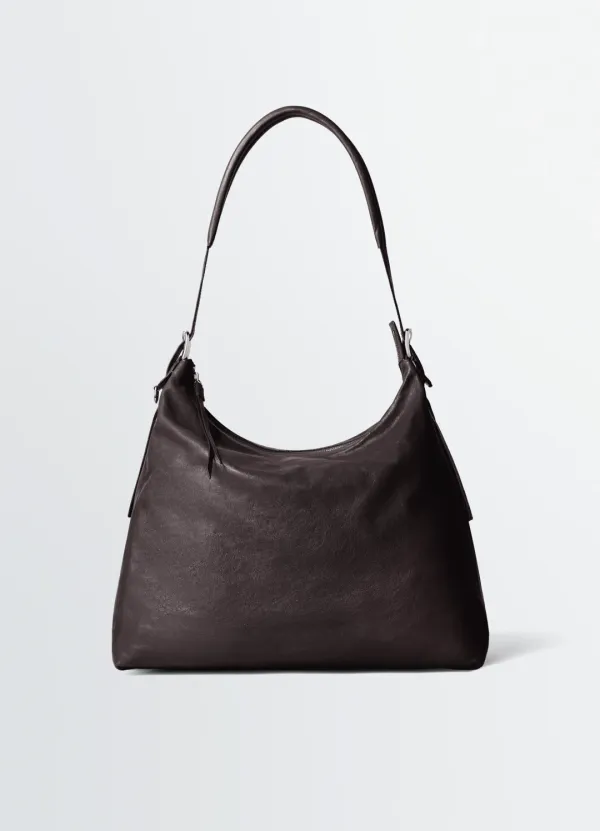 BELTED HOBO BAG IN LEATHER