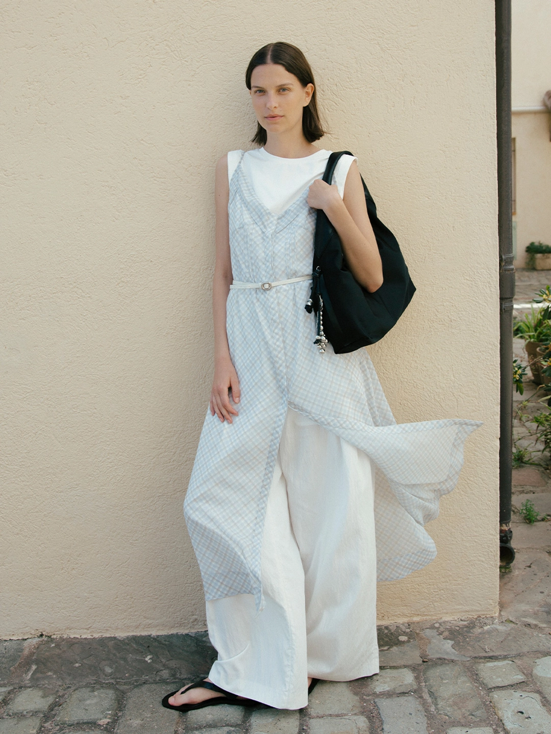 루에브르 Sheer Plaid Sleeveless Dress SW5MO273-AH 상품 이미지 2