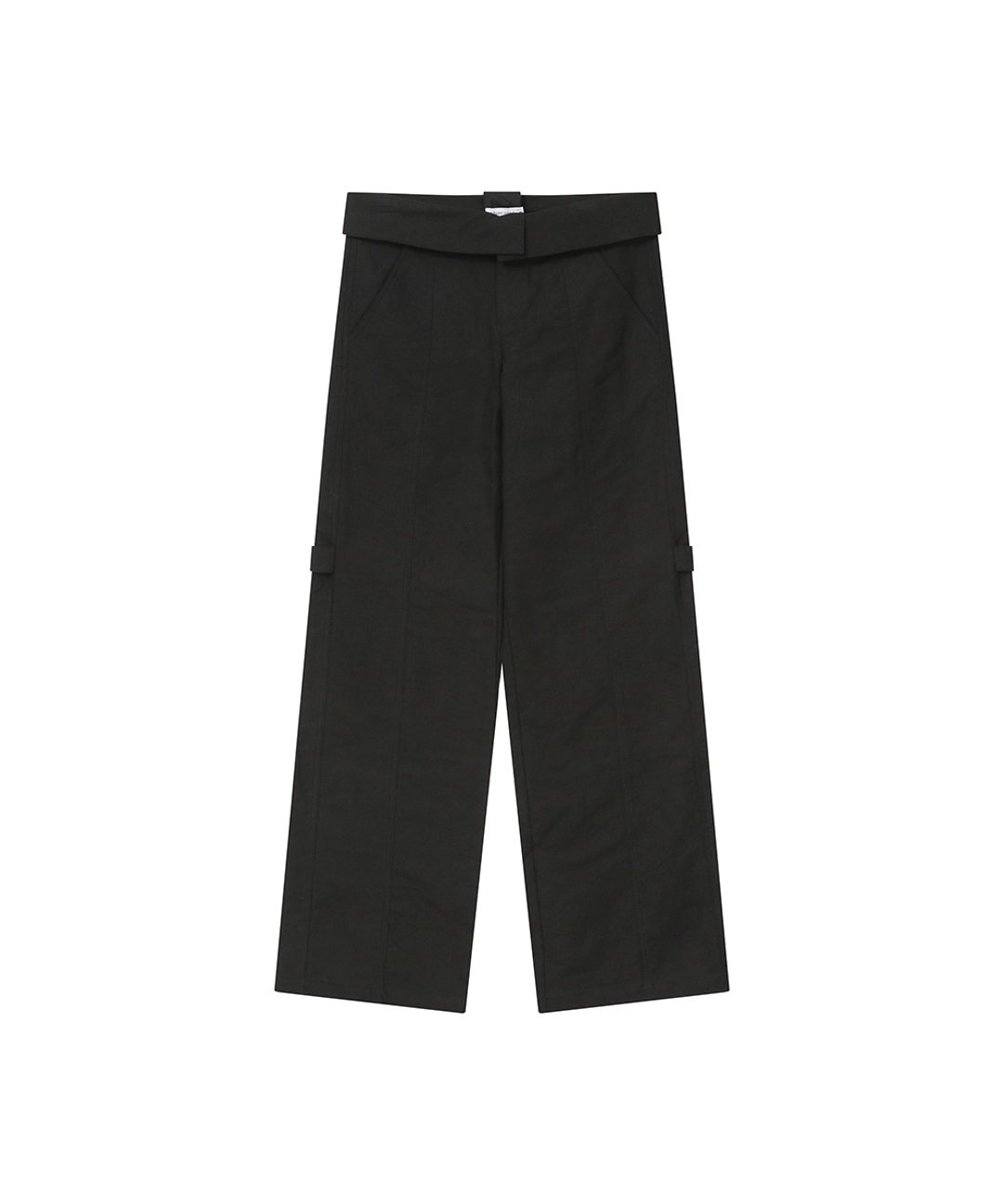 미세키서울 Belted folding wide pants  BLACK 상품 이미지 1