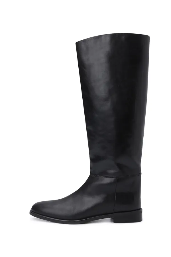 LEATHER RIDING BOOTS [BLACK][예약배송 10/29]