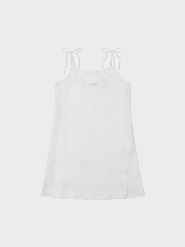 Silky Floral Layered Dress_Off White