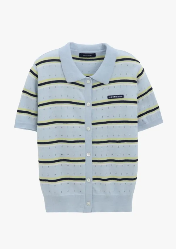 Multi stripe knit Blue