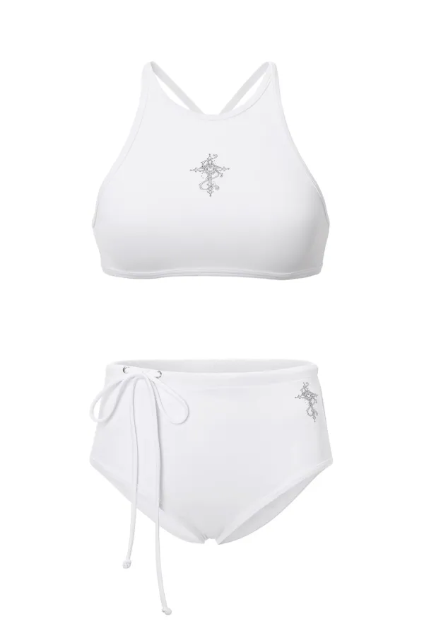 Cross tattoo tank bikini