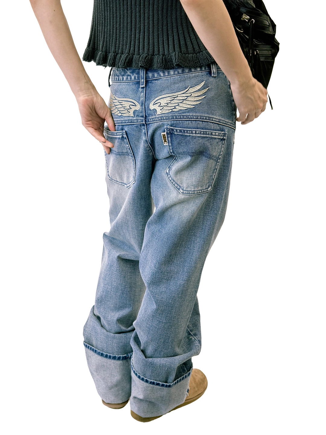 스컬프터 Angelic Roll Up Denim Mid Blue 상품 이미지 1