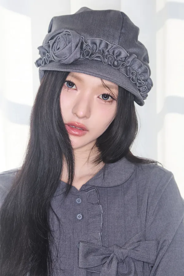 플레르 러플 헌팅캡 그레이