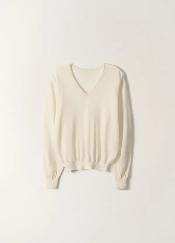 2ND / Charlotte v-neck pullover (Clean White)