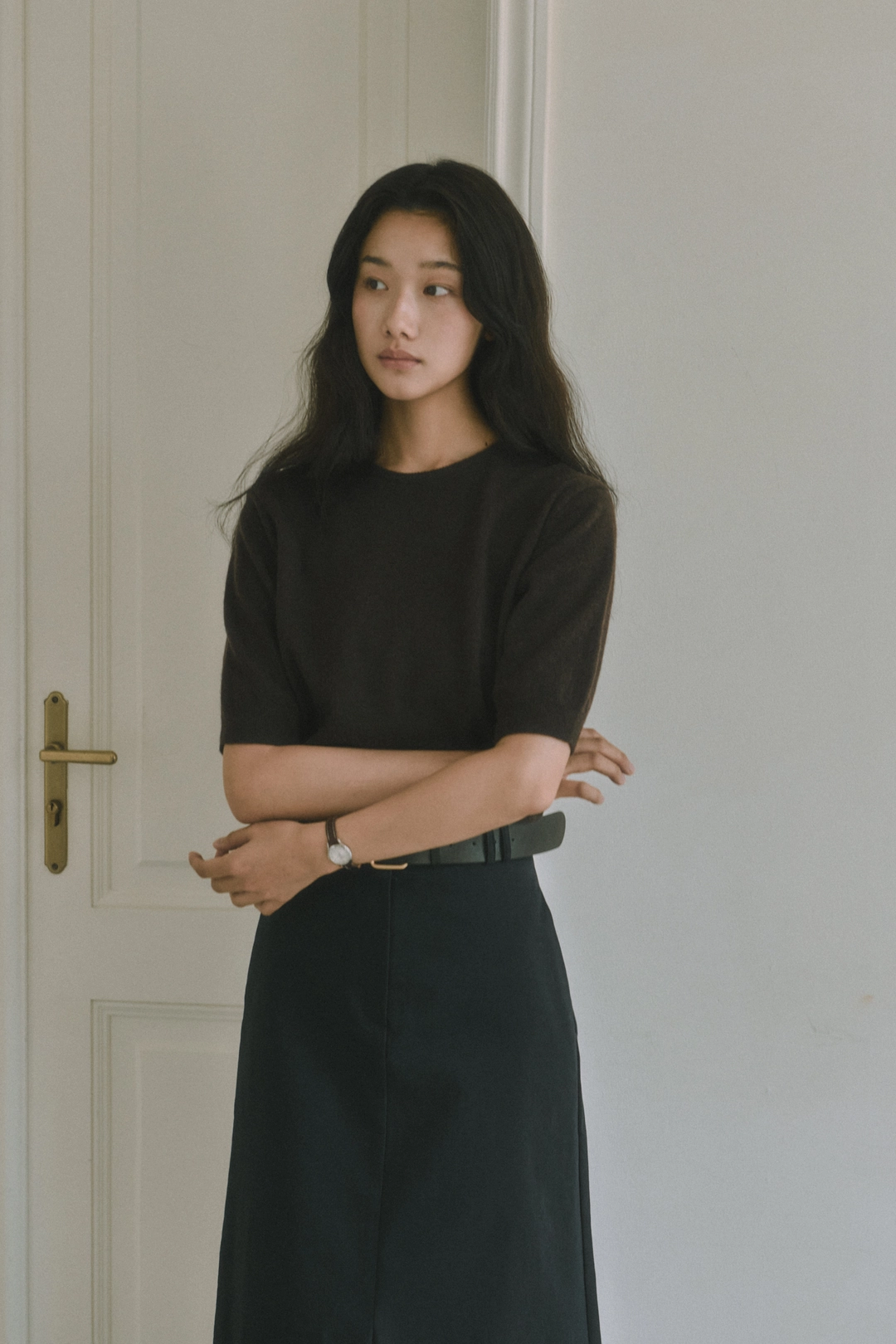 세이지먼트 BRENDA ROUND HALF KNIT_BROWN 상품 이미지 2
