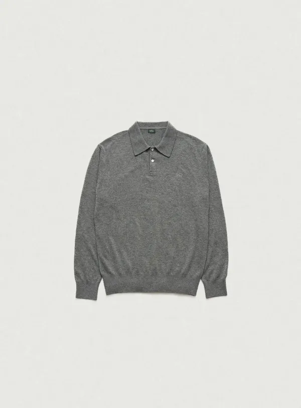 Wimblyn Knit Polo Shirt_Charcoal