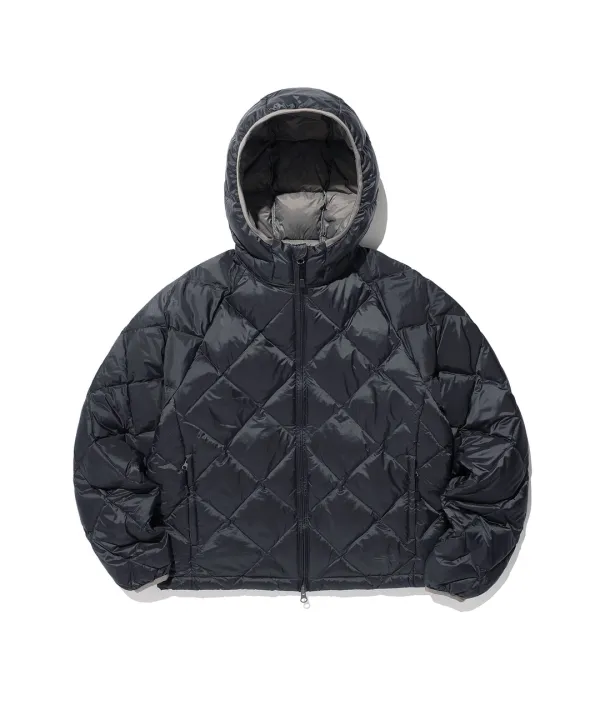 hooded light down jacket[charcoal]