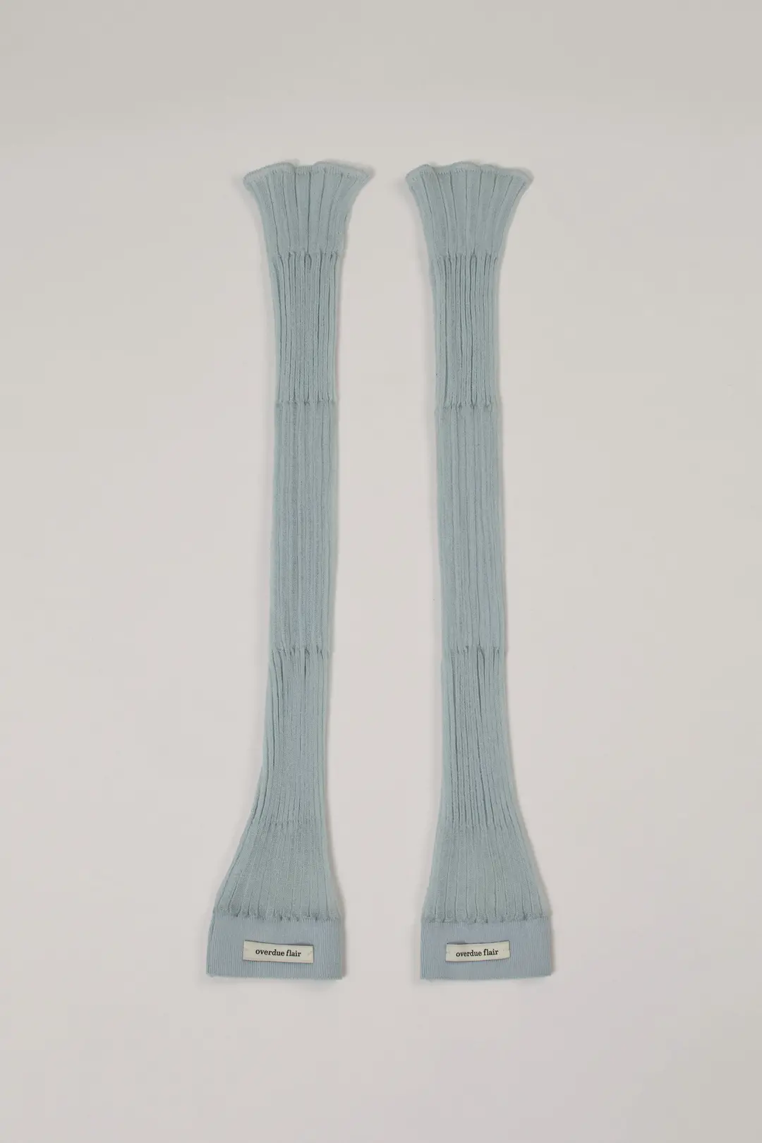 오버듀플레어 [EXCLUSIVE]SHEER RIBBED LEG WARMER_BABY BLUE 상품 이미지 1