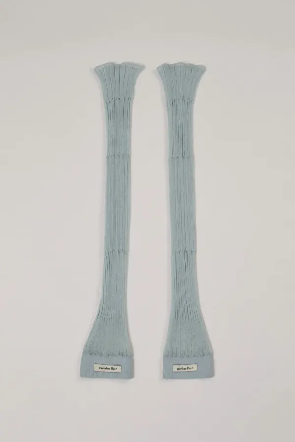 [EXCLUSIVE]SHEER RIBBED LEG WARMER_BABY BLUE