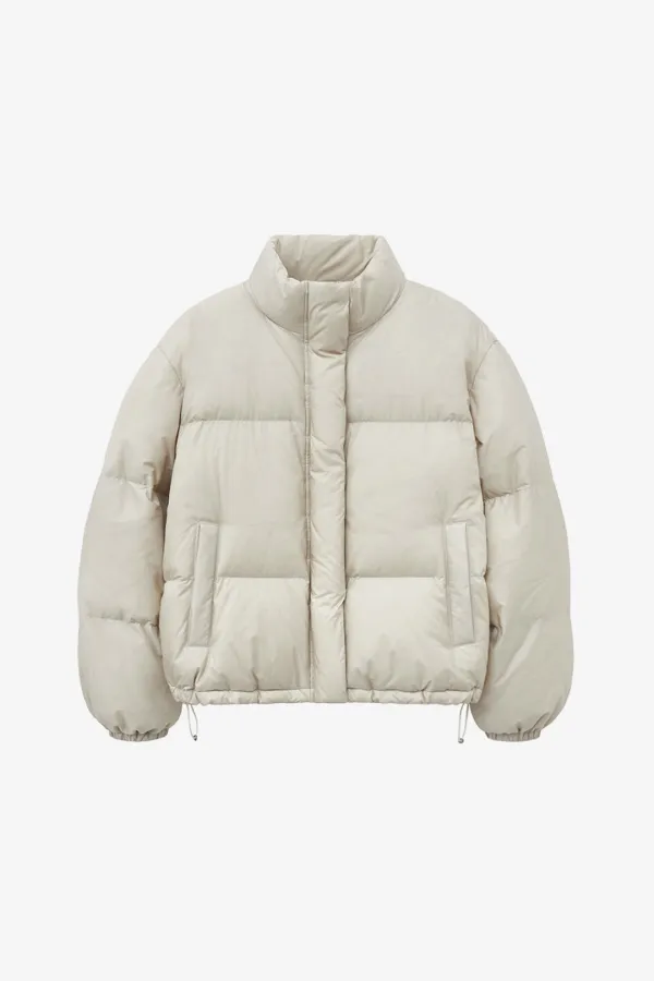 베이직 립스탑 구스 다운 ASH BEIGE