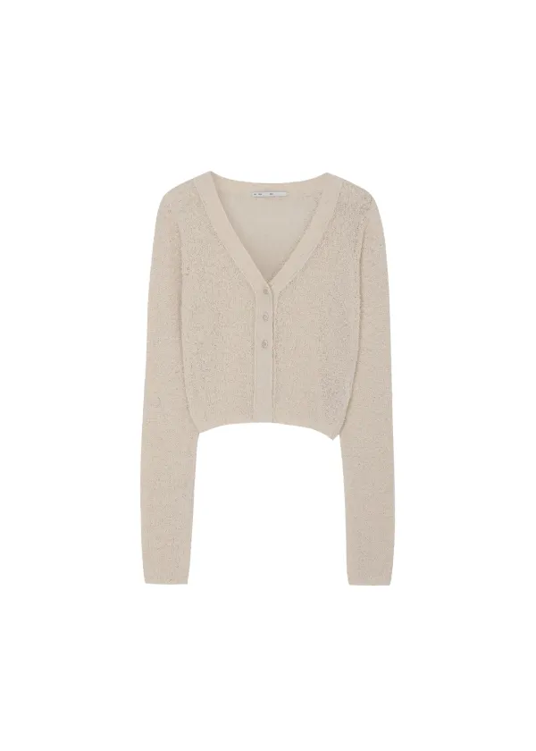 [2ND] VINTAGE SLUB KNIT CARDIGAN, BEIGE