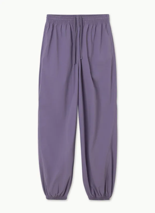 Diagonal jogger pants (Nylon ver.) (Unisex)_Grape Compote
