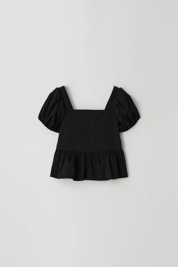Puff Sleeve Blouse (black)