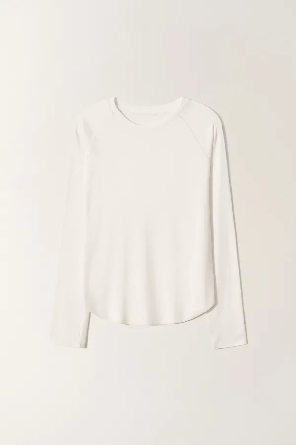 캐롤린 소프트 골지 래글런 티셔츠 (Ivory)_2GFUTS01