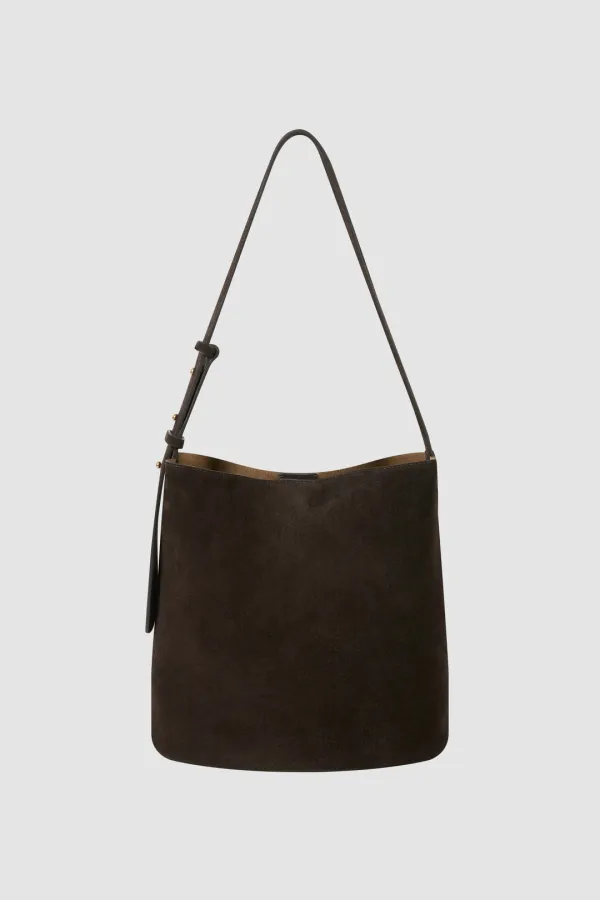 [3rd] After Suede Bucket Bag_Dark brown