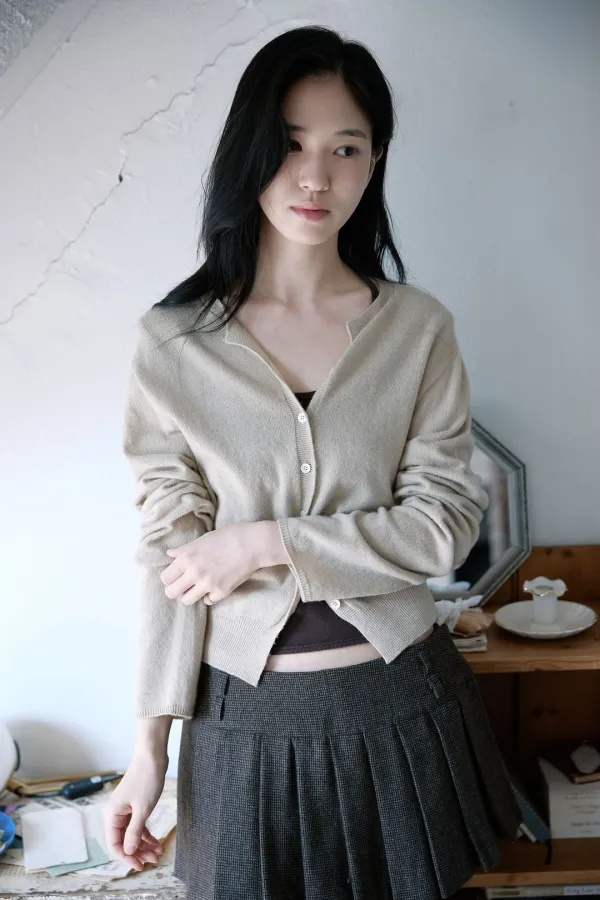 ecru wholegarment cardigan