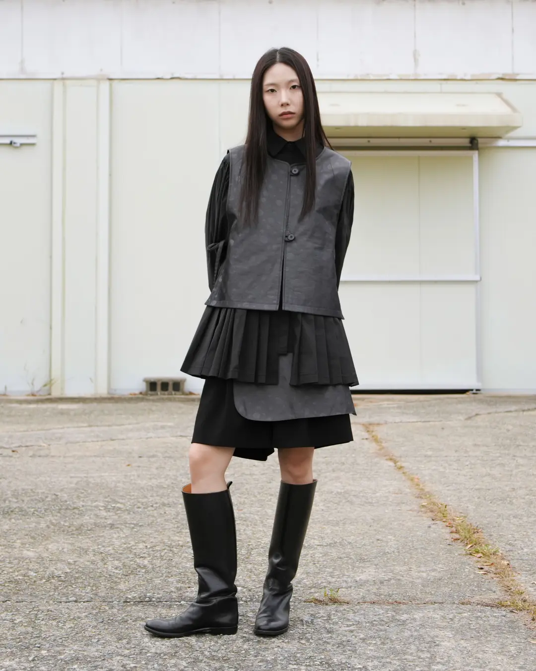 유노이아 dot padding wrap pants 상품 이미지 2