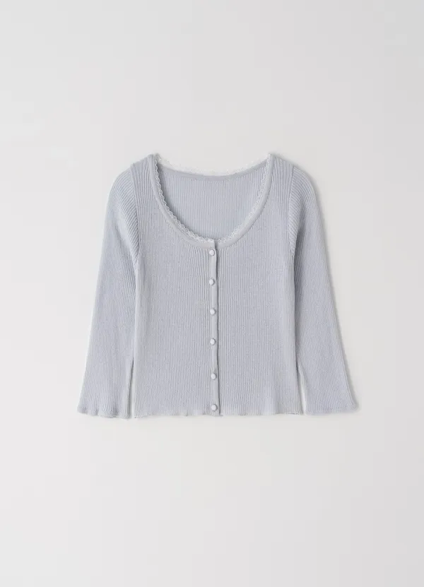 Wear Lace Cardigan(Pale Blue)