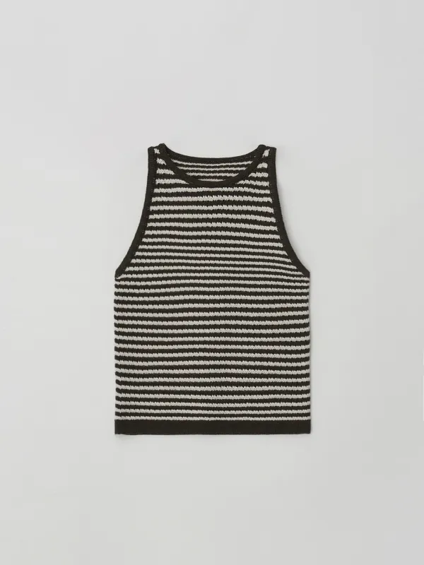 wave knit top (brown mix)