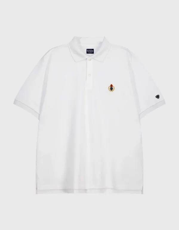 CREST PIQUE SHIRT / White