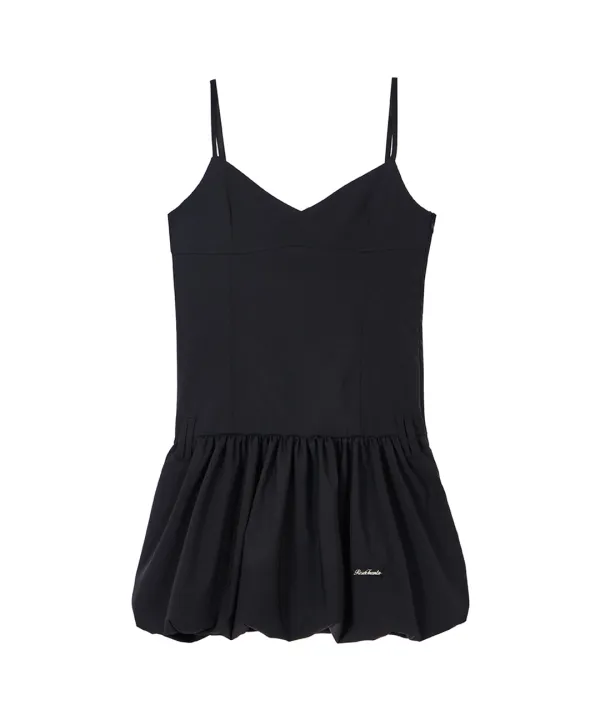 Rose Balloon Mini Dress [Black]