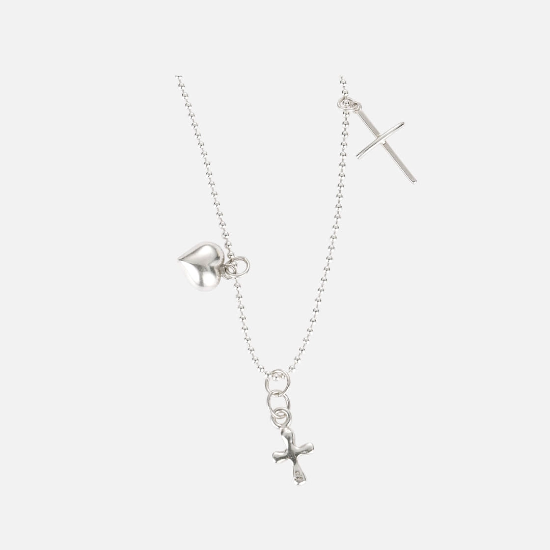 엔프프 [silver925] echo cross necklace-silver 상품 이미지 2