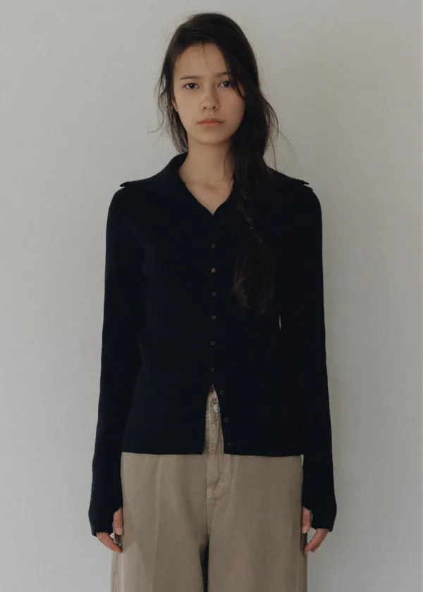 Nua pola cardigan (black)