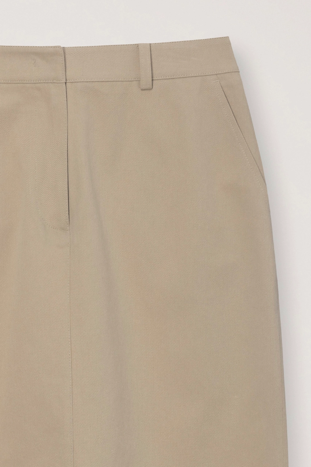 던스트 H-LINE COTTON LONG SKIRT BEIGE_UDSK6B223I2 상품 이미지 3