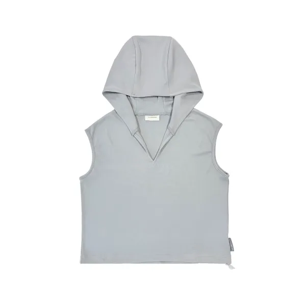 24-004 HOODED SLEEVELESS (WHISPER)