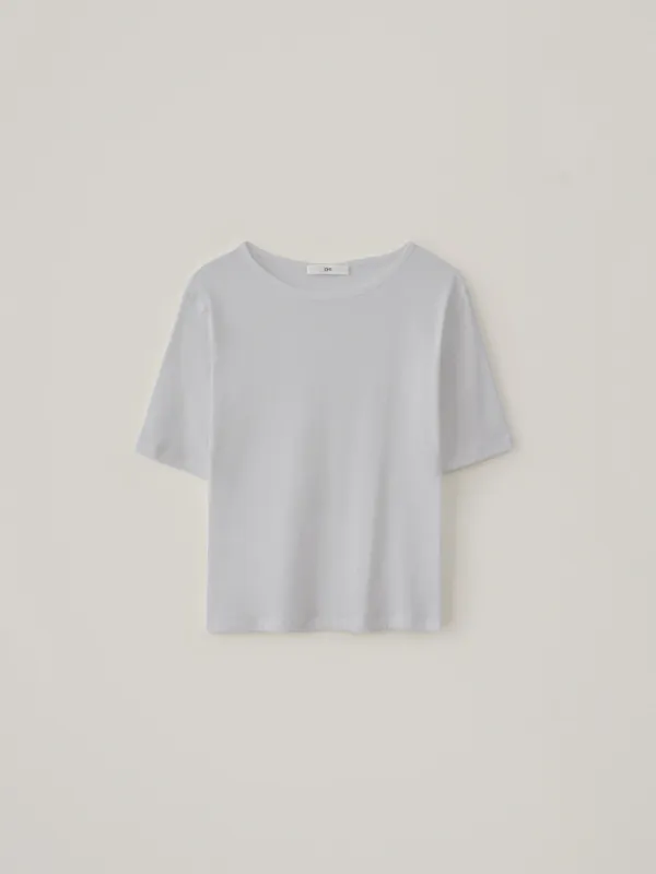 Fresh Cotton Half Top - Light Gray