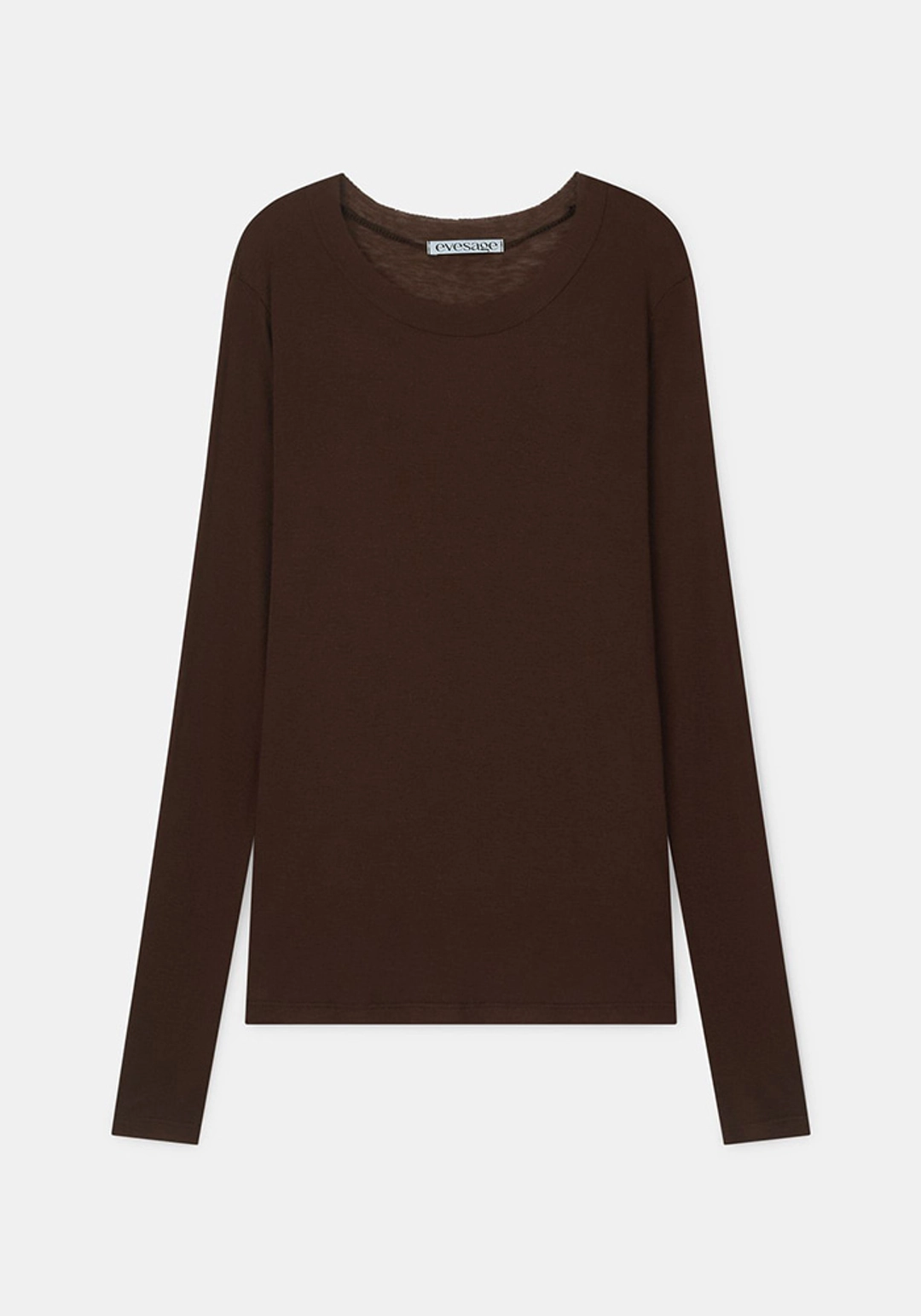 이브세이지 Wool seethrough long sleeve tee (Brown) 상품 이미지 1