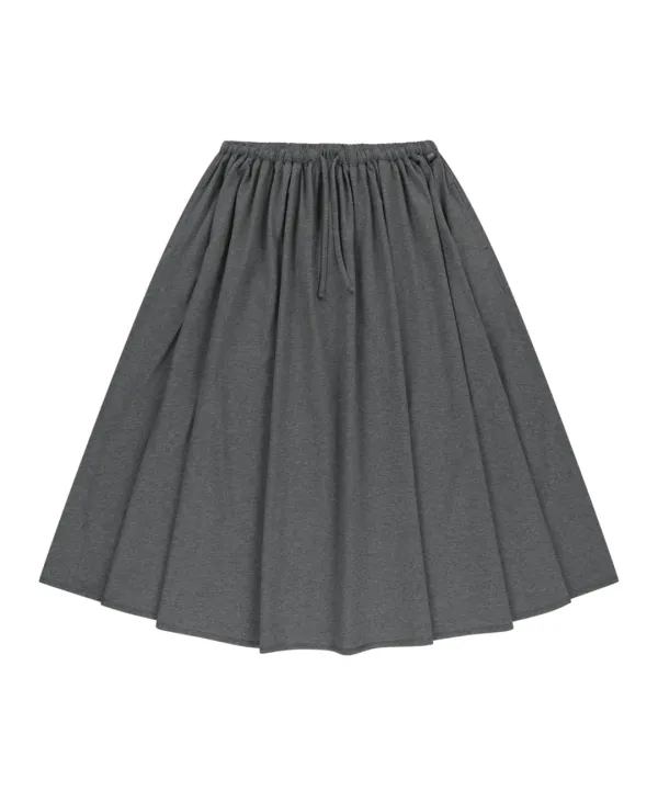 038 BANDING LONG SKIRT CHARCOAL