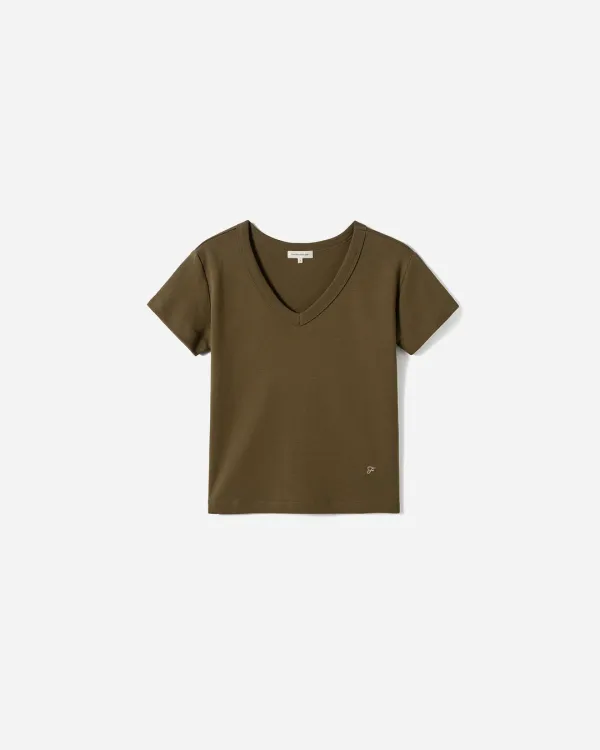 Fleu Cotton V-neck T-shirt
