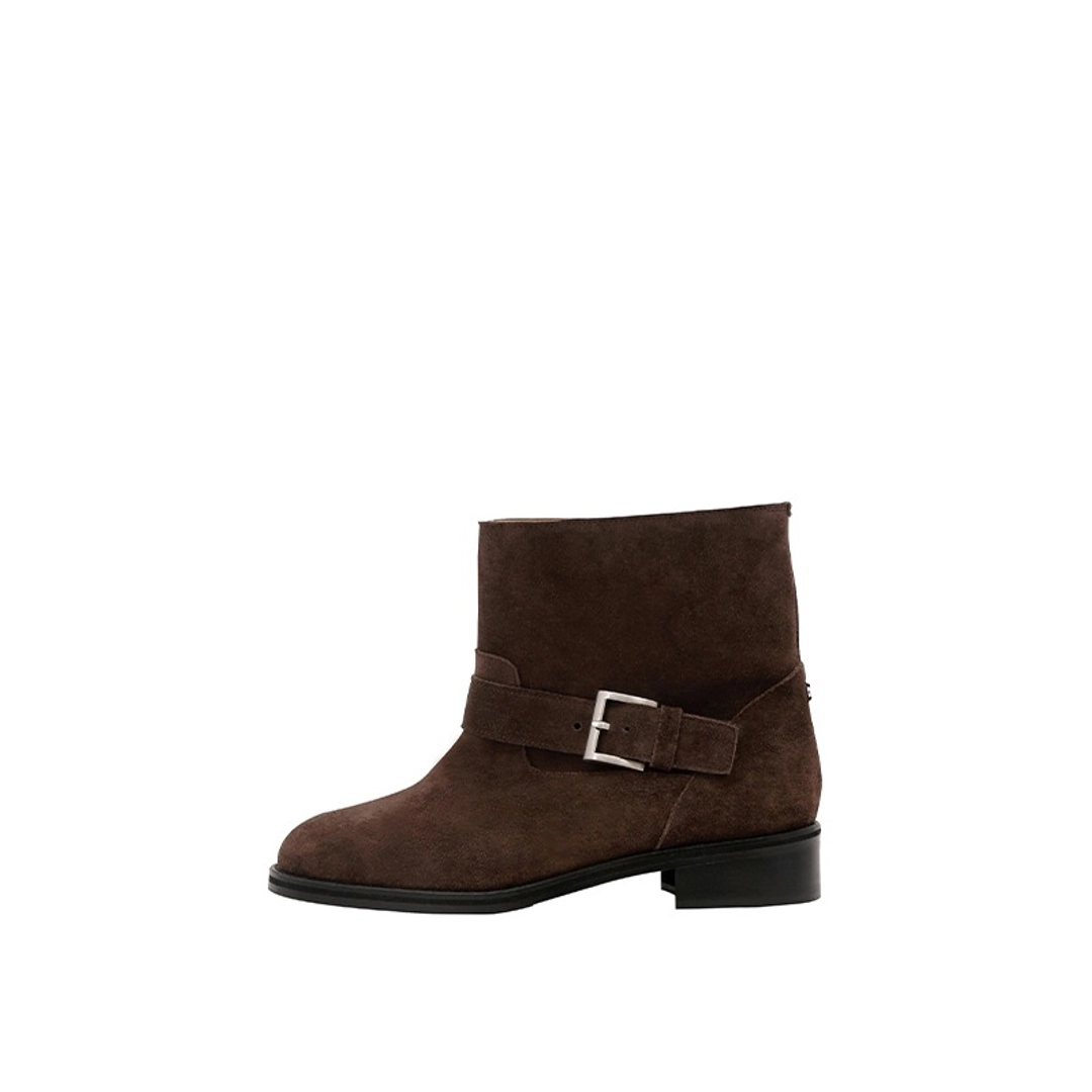 미닛뮤트 shorty buckle boots - suede choco 상품 이미지 1