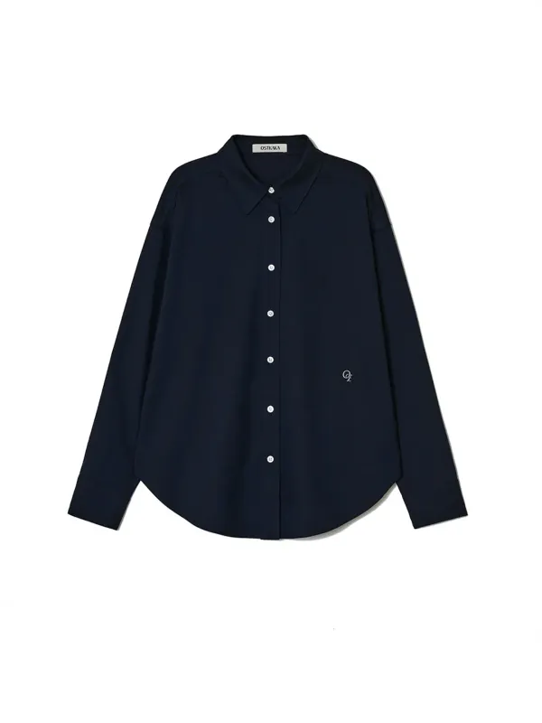 Essential Wrinkle Free Basic Shirt Navy
