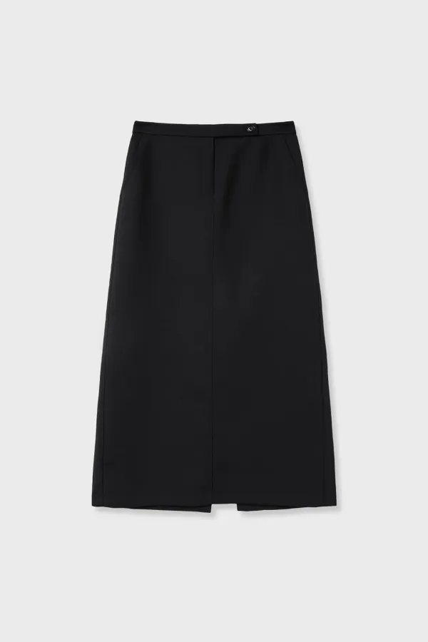 애나 롱 스트레이트 스커트 (Black)
