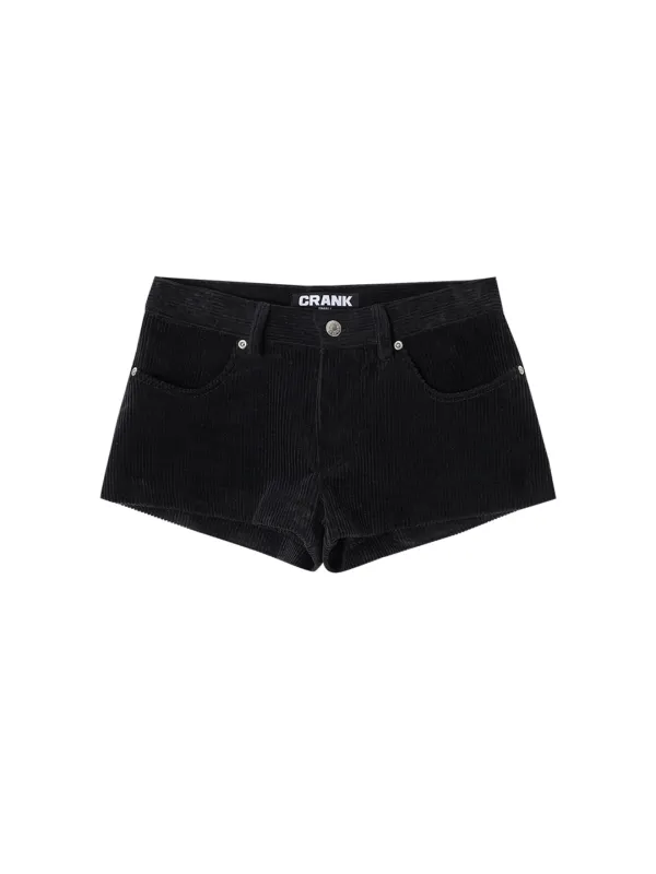 CORDUROY MICRO SHORTS_BLACK