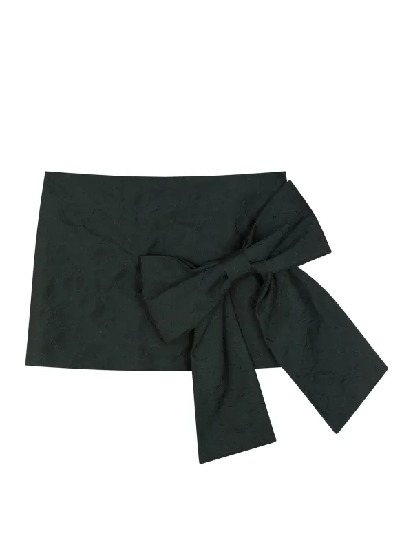 RIBBON JACQUARD SKIRT (GREEN)